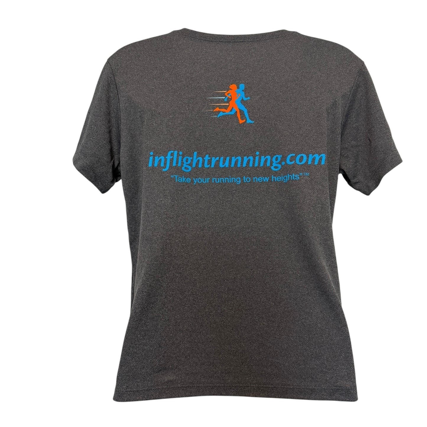 Sport-Tek Women's Running V-Neck T-shirt - Heather Gray - In Flight Running