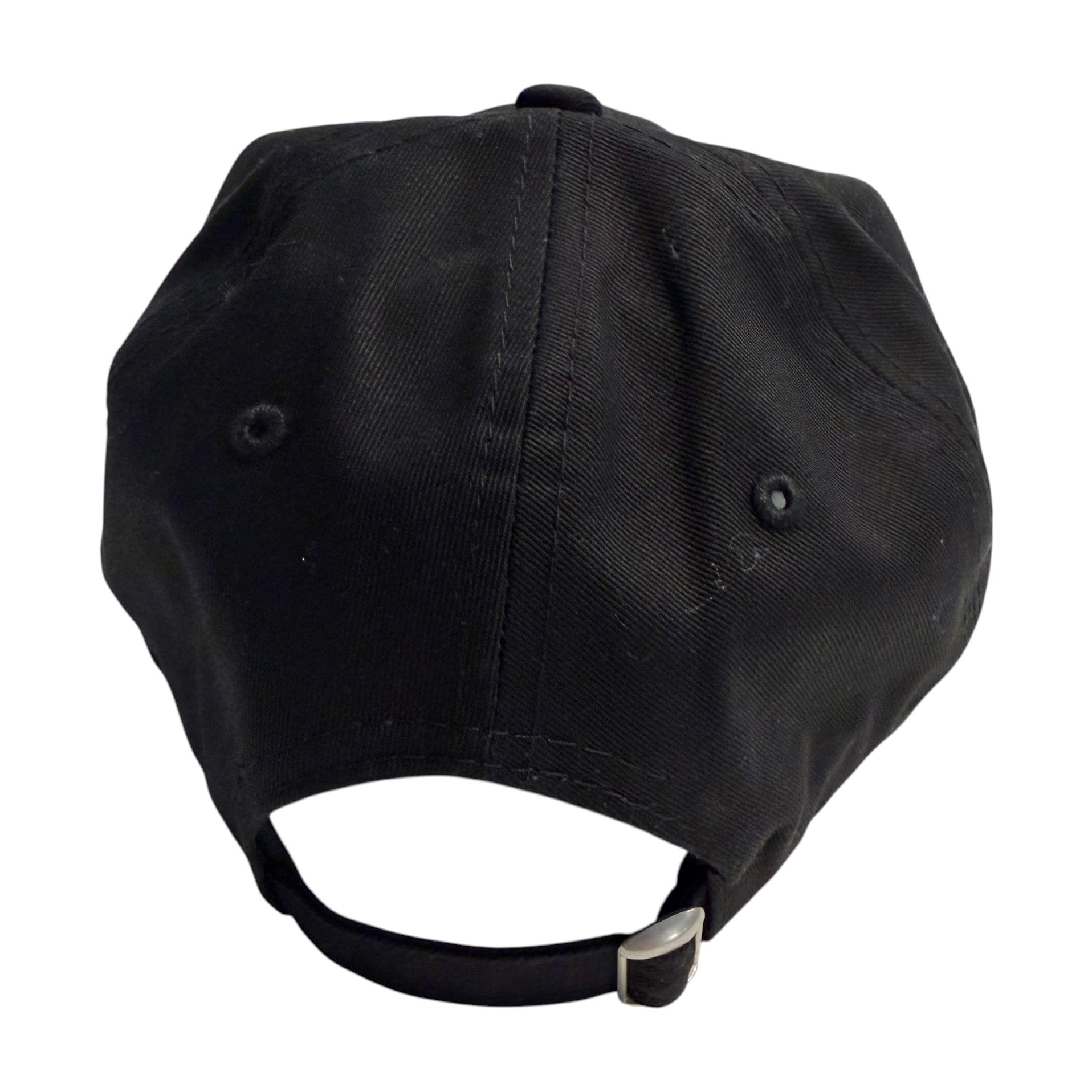 In Flight Running black unstructured cotton cap with adjustable strap and embroidered logo