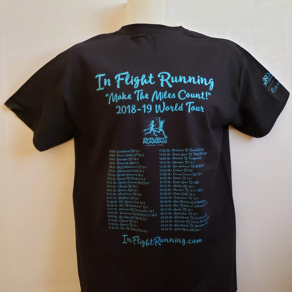 In Flight Running - Unisex 50/50 T - Black