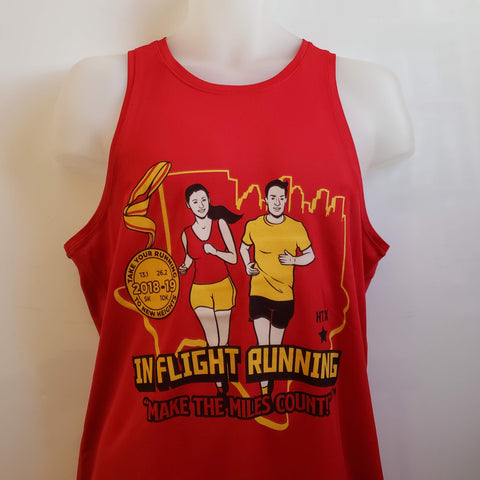 2018-19 In Flight Running - Men's Dry Fit Tank - Medal Time Red