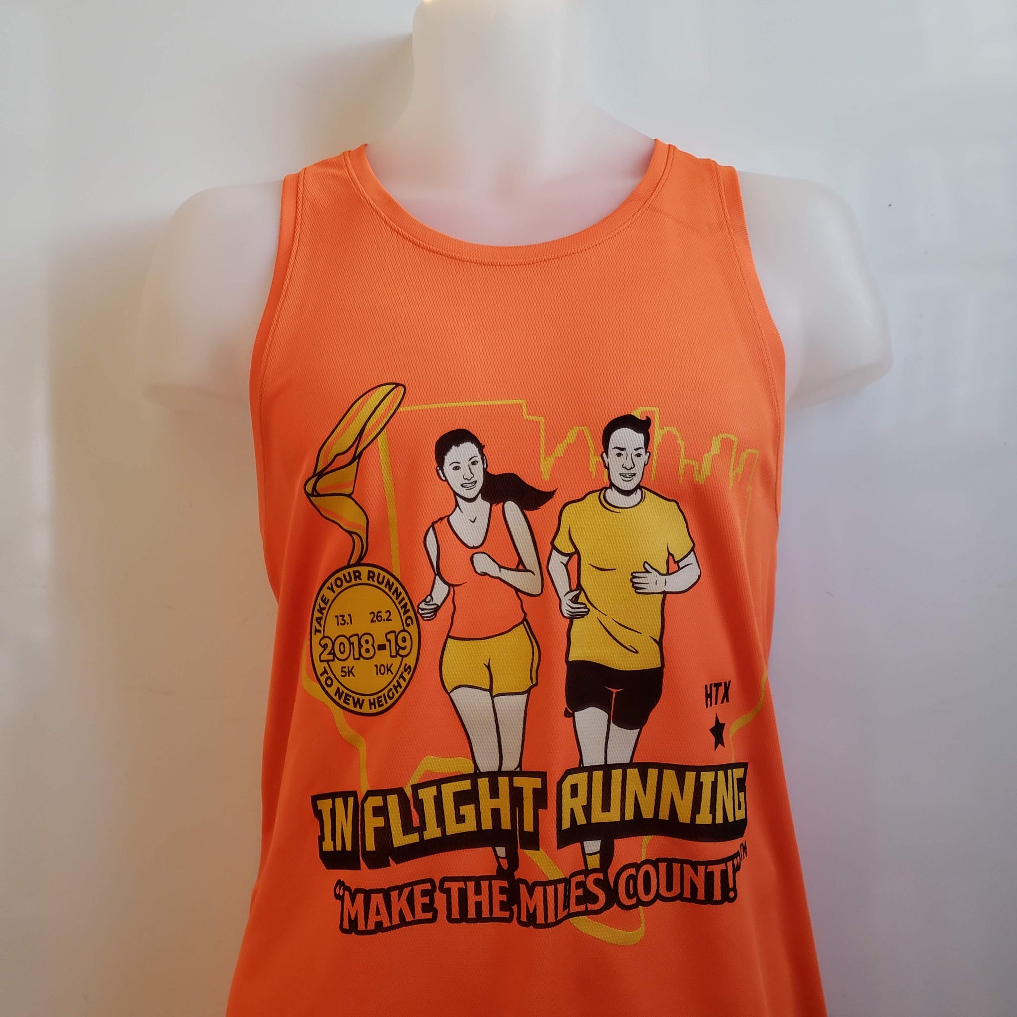 2018-19 In Flight Running - Men's Dry Fit Tank - Medal Time Orange