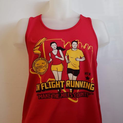 2018-19 In Flight Running - Men's Dry Fit Tank - Medal Time Red Augusta