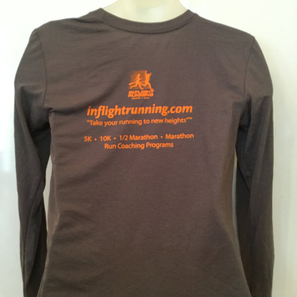 2016-17 In Flight Running - Gildan Unisex Long Sleeve Dry Fit - Smokey Gray