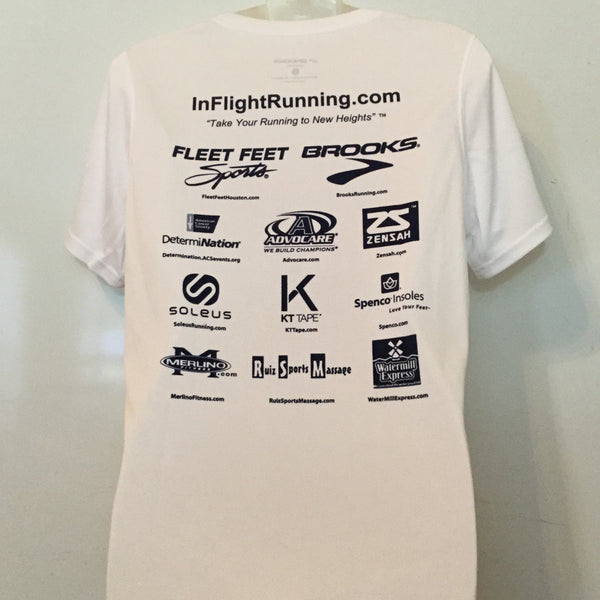 2011-12 In Flight Running Women's T -  Dry Fit - Winged Runner - White