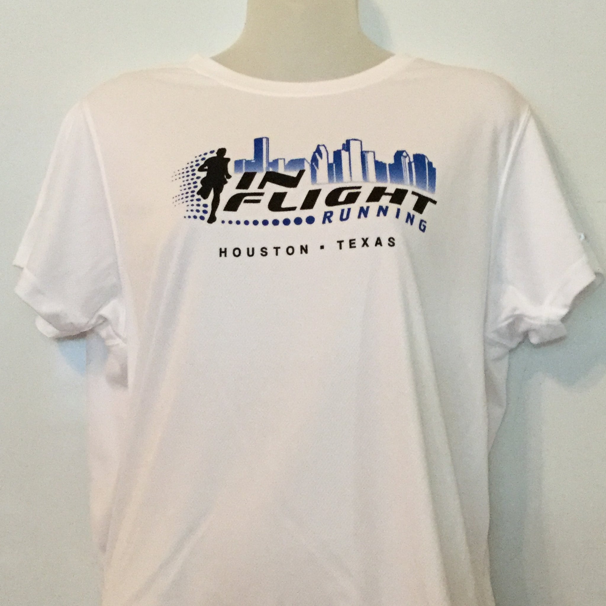 2008-09 In Flight Running - Women's T -  Dry Fit - Htown Skyline - White