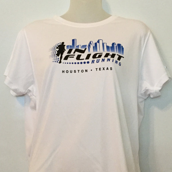 2008-09 In Flight Running - Women's T -  Dry Fit - Htown Skyline - White