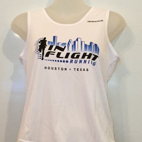2008-09 In Flight Running - Women's Tank -  Dry Fit - Htown Skyline - White