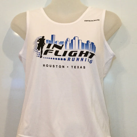 2008-09 In Flight Running - Women's Tank -  Dry Fit - Htown Skyline - White