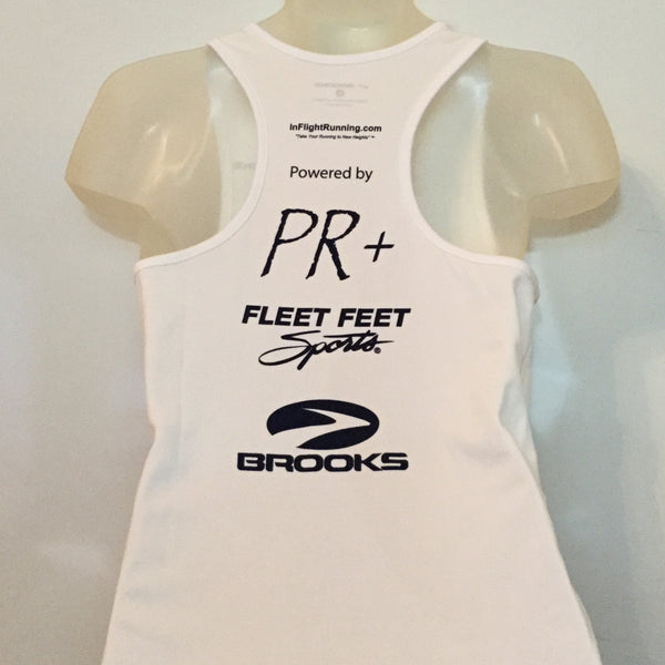 2009 In Flight Running - Men's Racing Tank -  Dry Fit - Htown Skyline - White