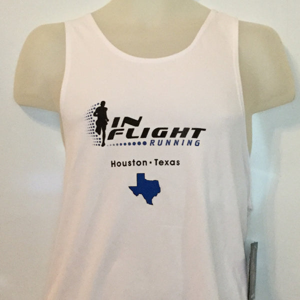 2007-08 In Flight Running - Men's Tank -  Dry Fit - White