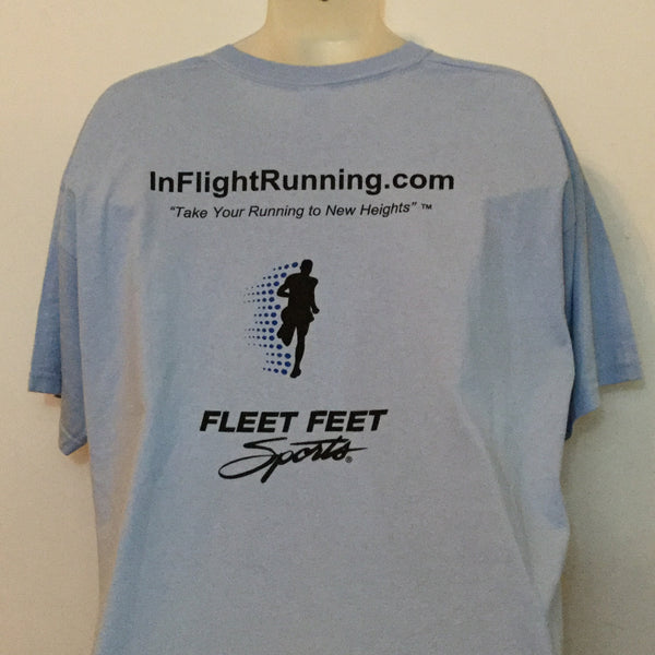 In Flight Running - Unisex 50/50 T - Light Blue