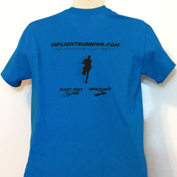 In Flight Running - Unisex 50/50 T - Sapphire Blue