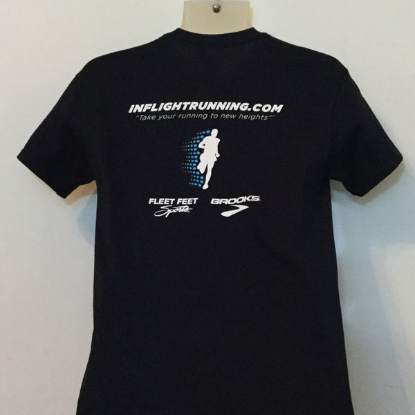 In Flight Running - Unisex 50/50 T - Navy Blue