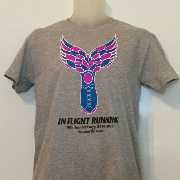 In Flight Running - Unisex 50/50 T - Sport Gray 10th Anniversary