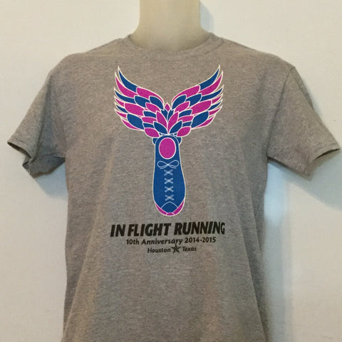 In Flight Running - Unisex 50/50 T - Sport Gray 10th Anniversary