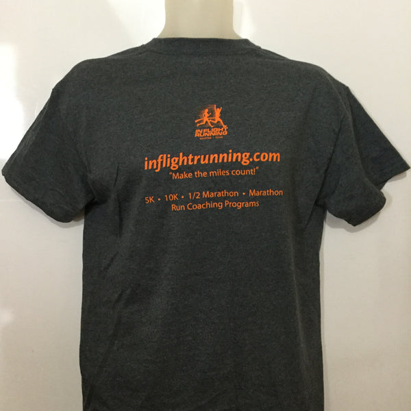 In Flight Running - Unisex 50/50 T - Dark Heather Gray