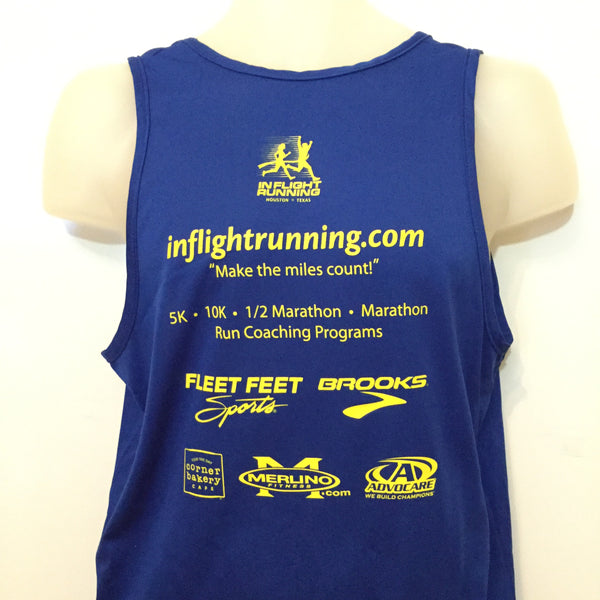 2017-18 In Flight Running - Men's Tank -  Dry Fit - Disintegrating Runner - Royal Blue