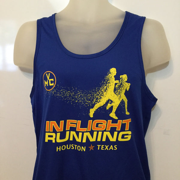 2017-18 In Flight Running - Men's Tank -  Dry Fit - Disintegrating Runner - Royal Blue