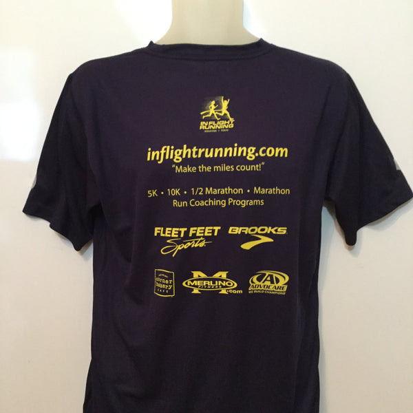 2017-18 In Flight Running - Women's T - Dry Fit - Disintegrating Runner - Navy Blue