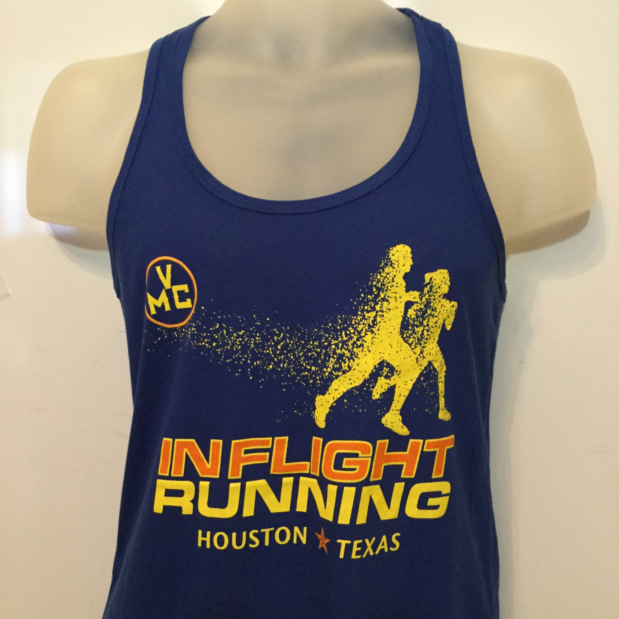 2017-18 In Flight Running - Women's Tank - Dry Fit - Disintegrating Runner - Royal Blue